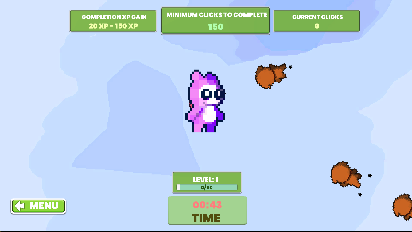 Gameplay showing powerups to boost earnings